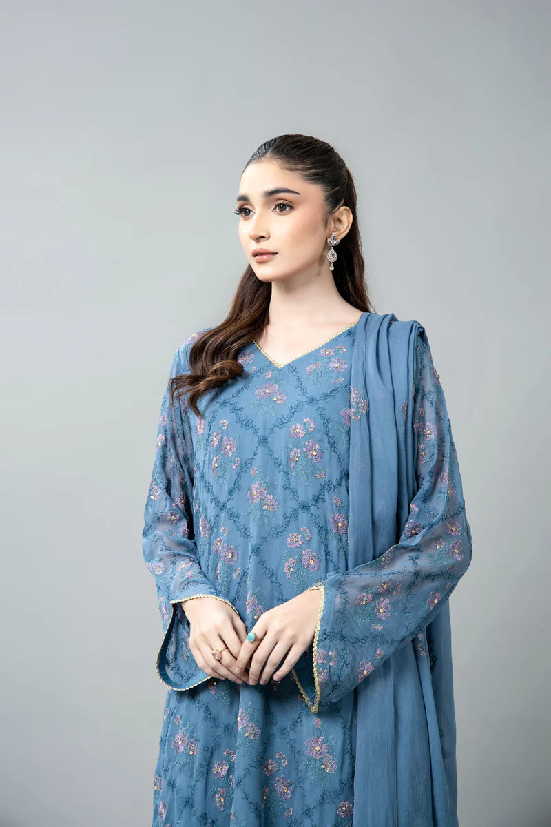 EMBROIDERED & EMBELISHED CHIFFON 3 PCS (UNSTITCHED)