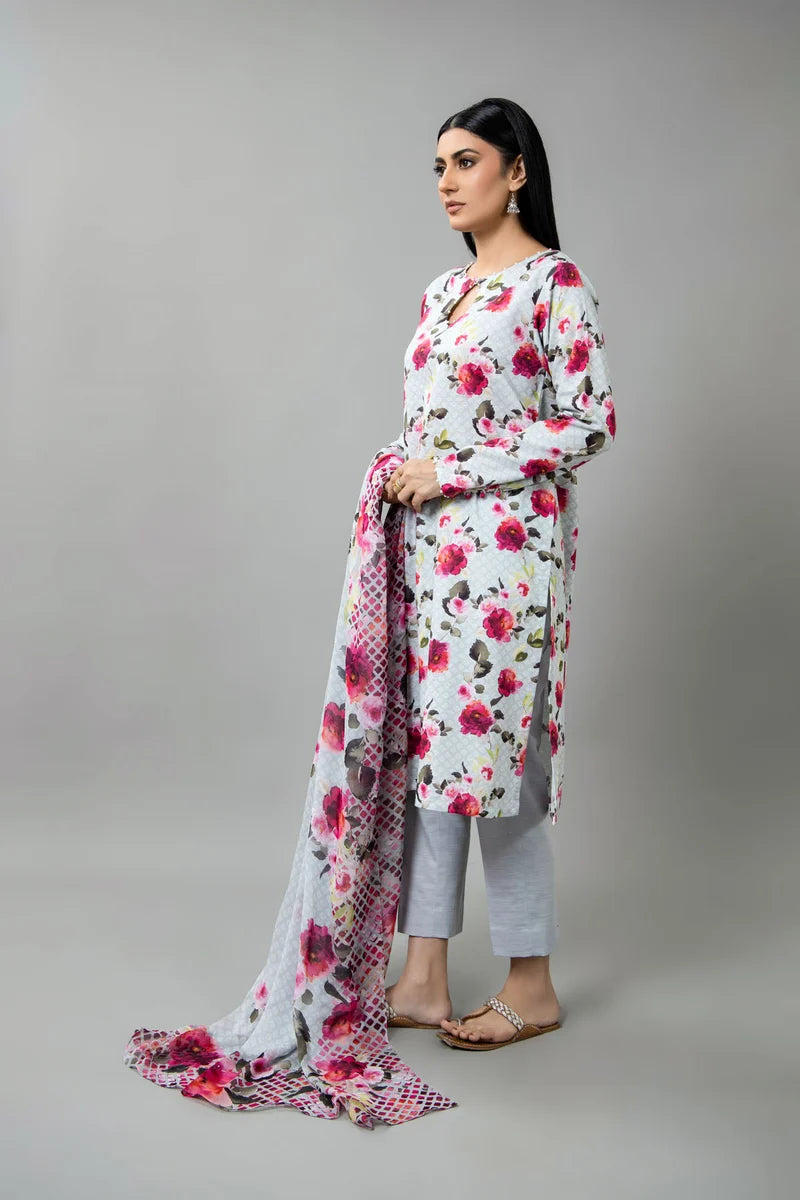 PRINTED SLUB KHADDAR 3 PCS (UNSTITCHED)