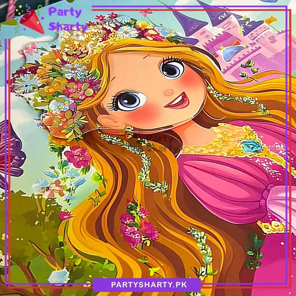 3D Little Princess with Floral Crown and Garden Printed Design Gift Bag