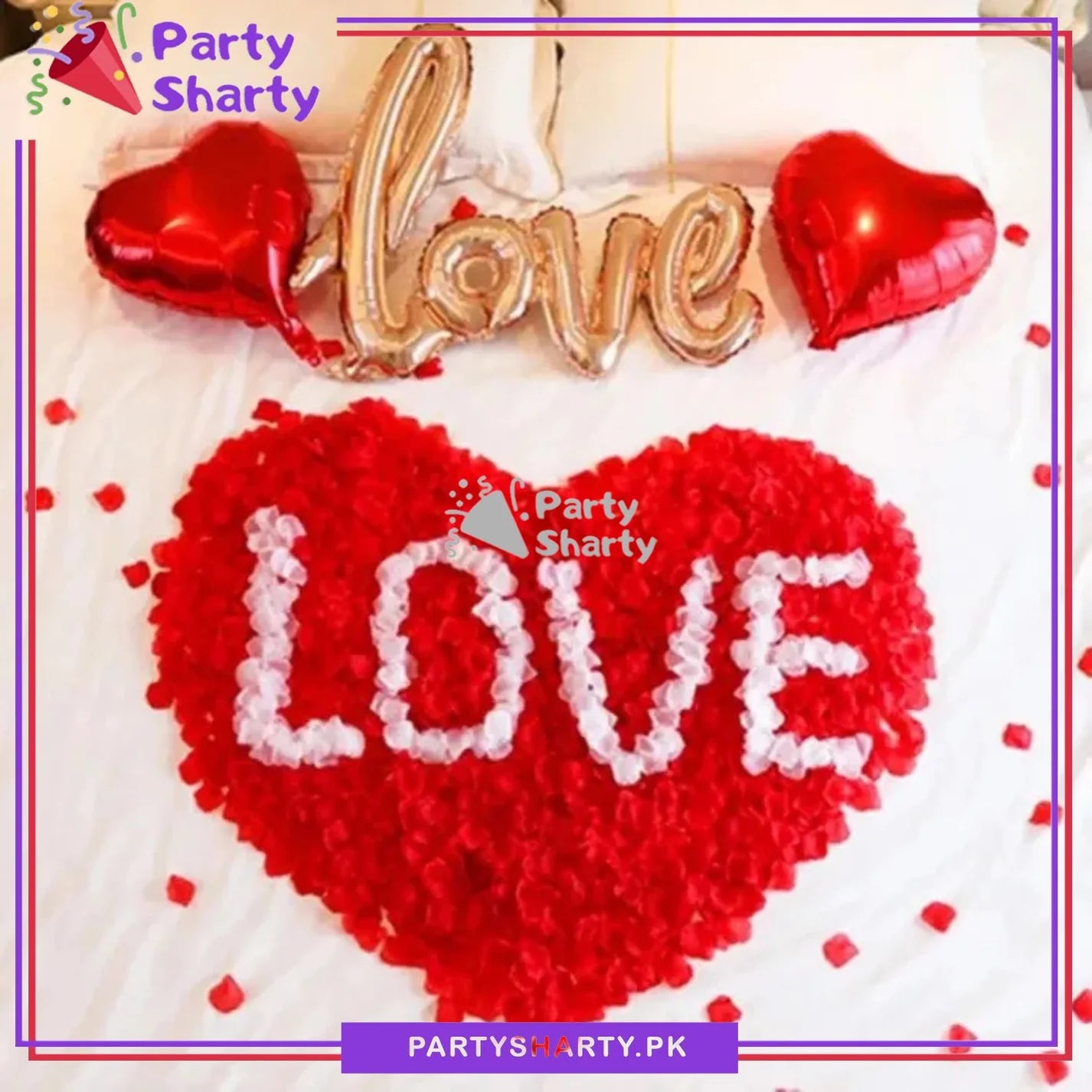 Red Artificial Flower Petals For Wedding, Bridal Shower, Anniversary Celebration