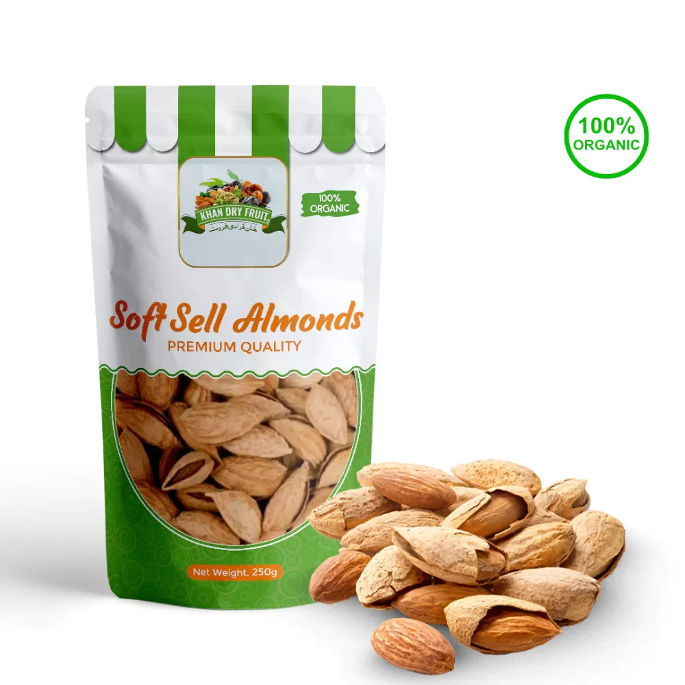 Soft Shell Almonds 250gm Australia Badam Kaghzi