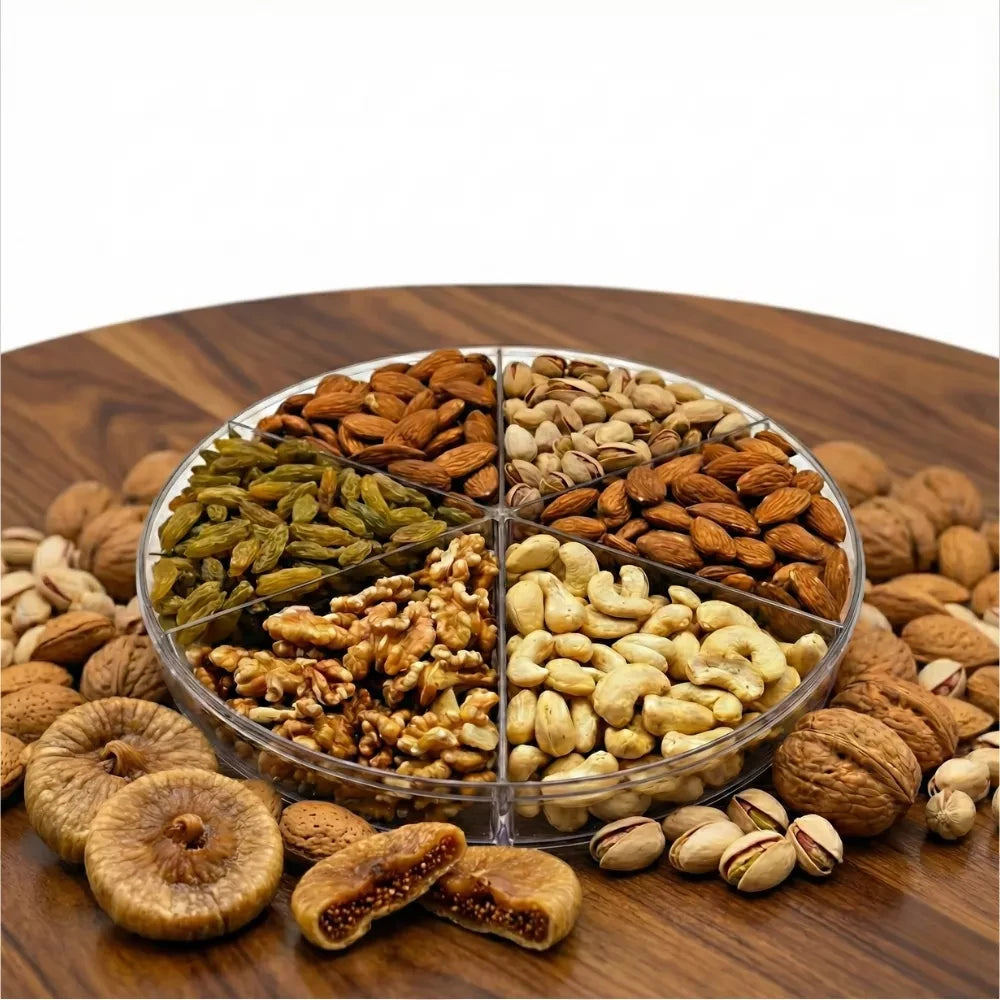 Luxury Dry Fruit Gift Box 1kg – 6 Compartment