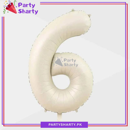 Cream Number Foil Balloon - Jumbo Size (40 inches) for Birthday / Anniversary Party Decoration and Celebration
