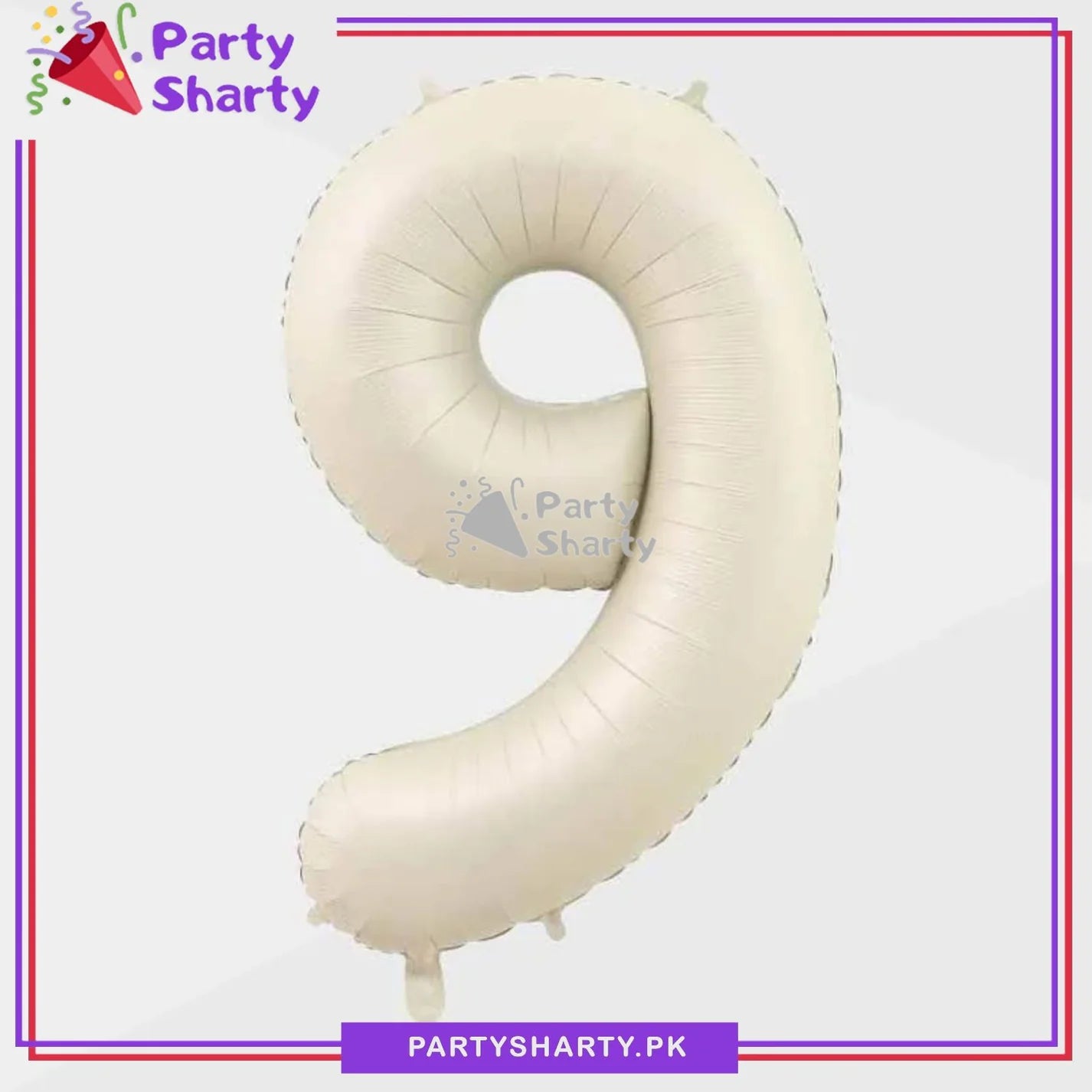 Cream Number Foil Balloon - Jumbo Size (40 inches) for Birthday / Anniversary Party Decoration and Celebration