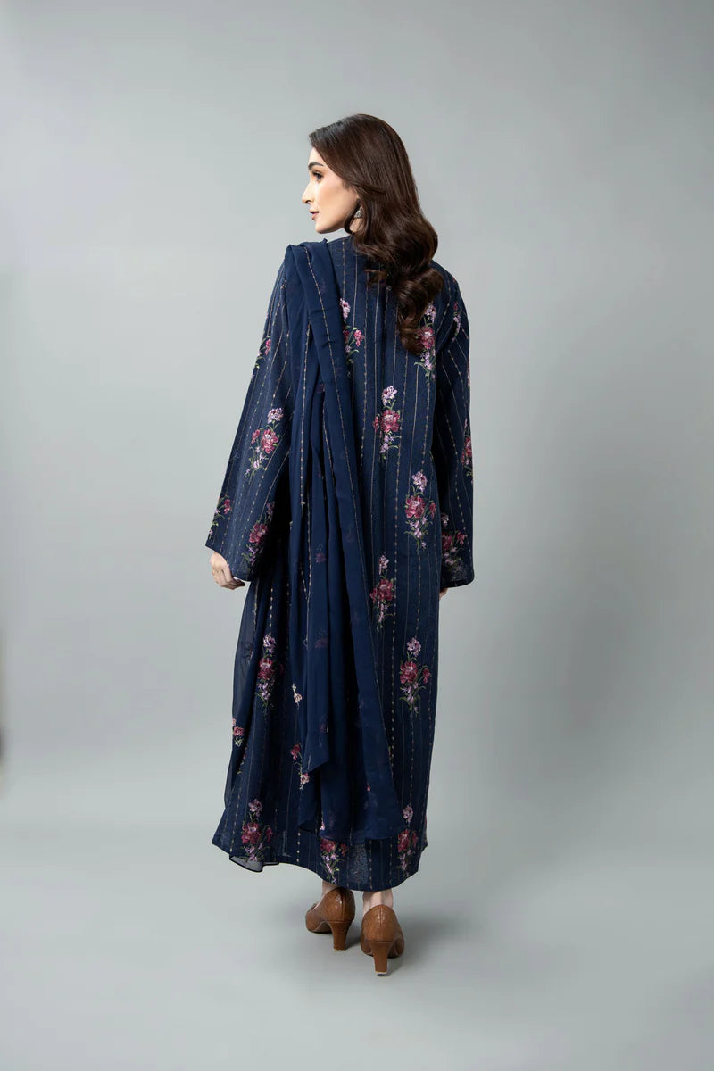 EMBROIDERED COTTON KARANDI 3 PCS (UNSTITCHED