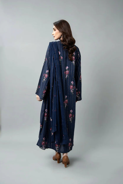EMBROIDERED COTTON KARANDI 3 PCS (UNSTITCHED