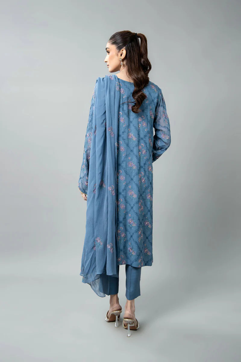 EMBROIDERED & EMBELISHED CHIFFON 3 PCS (UNSTITCHED)