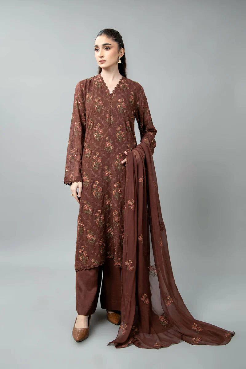 EMBROIDERED & EMBELISHED CHIFFON 3 PCS (UNSTITCHED)