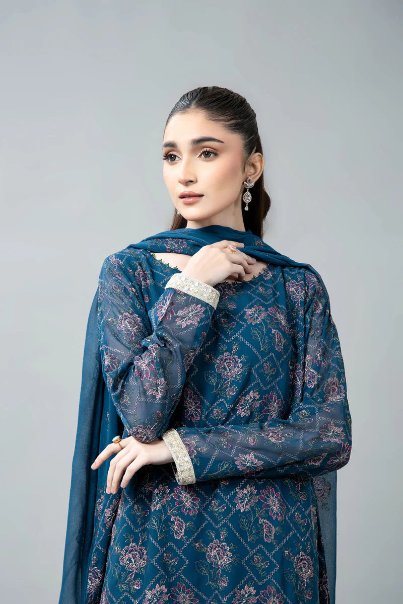 EMBROIDERED CHIFFON 3 PCS (UNSTITCHED)