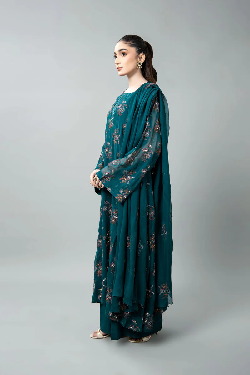 EMBROIDERED & EMBELISHED CHIFFON 3 PCS (UNSTITCHED)