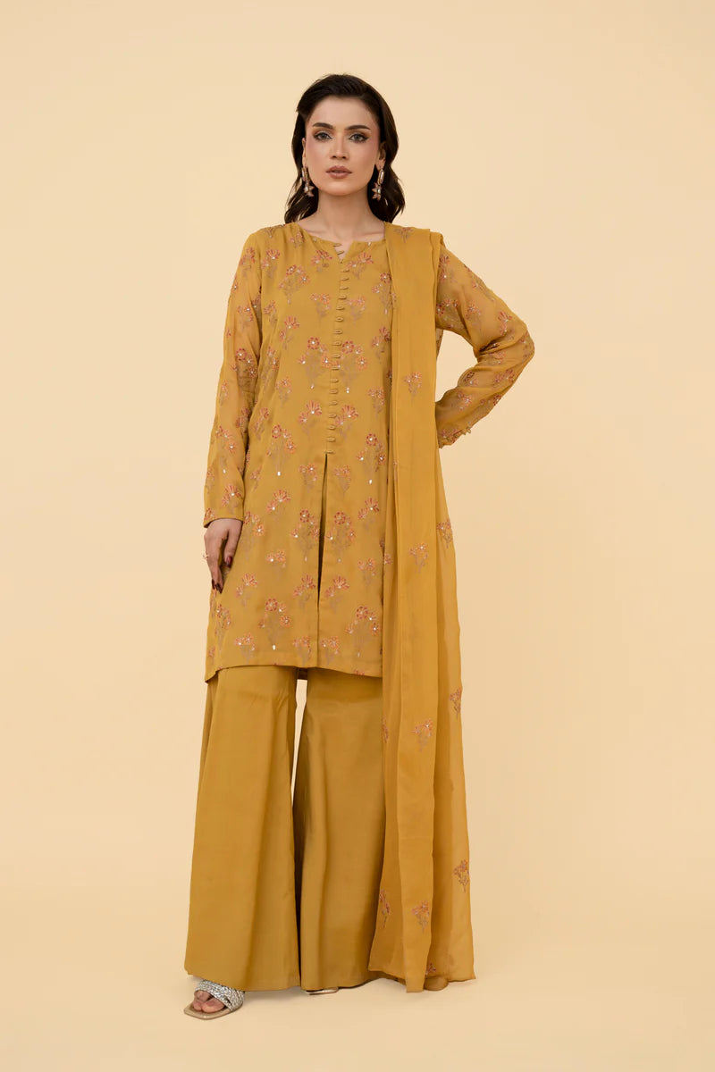 EMBROIDERED & EMBELISHED CHIFFON 3 PCS (UNSTITCHED)