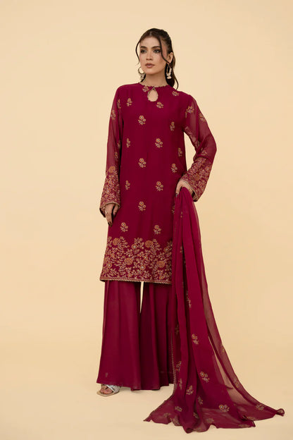 EMBROIDERED CHIFFON 3 PCS (UNSTITCHED)