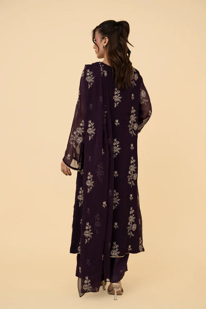 EMBROIDERED & EMBELISHED CHIFFON 3 PCS (UNSTITCHED)