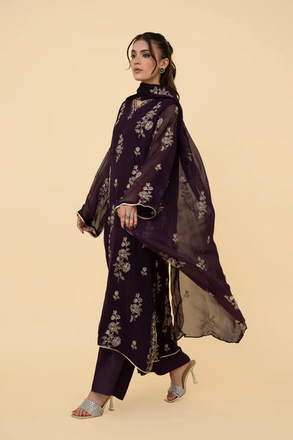 EMBROIDERED & EMBELISHED CHIFFON 3 PCS (UNSTITCHED)