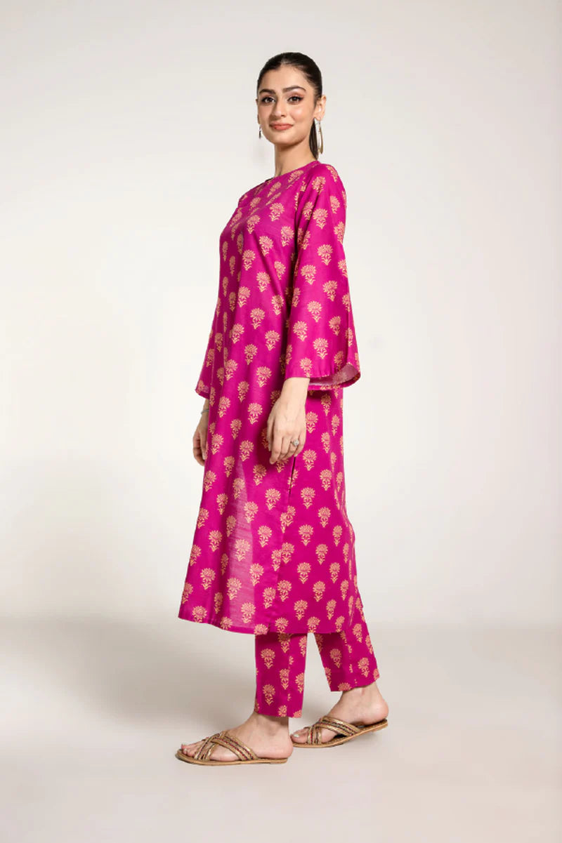 PRET PRINTED SLUB KHADDAR 2 PCS