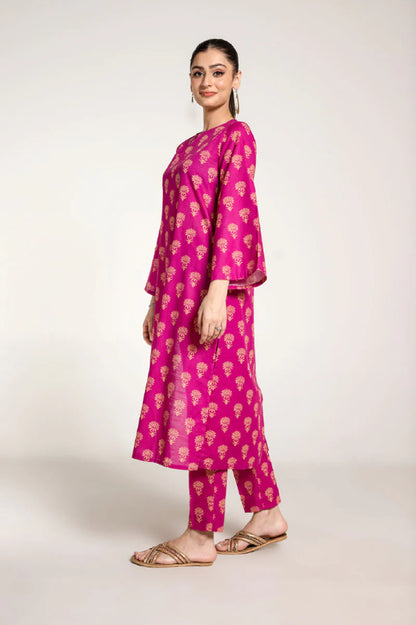 PRET PRINTED SLUB KHADDAR 2 PCS