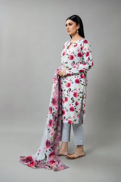 PRINTED SLUB KHADDAR 3 PCS (UNSTITCHED)