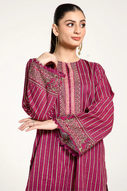 PRINTED SLUB KHADDAR 3 PCS (UNSTITCHED)