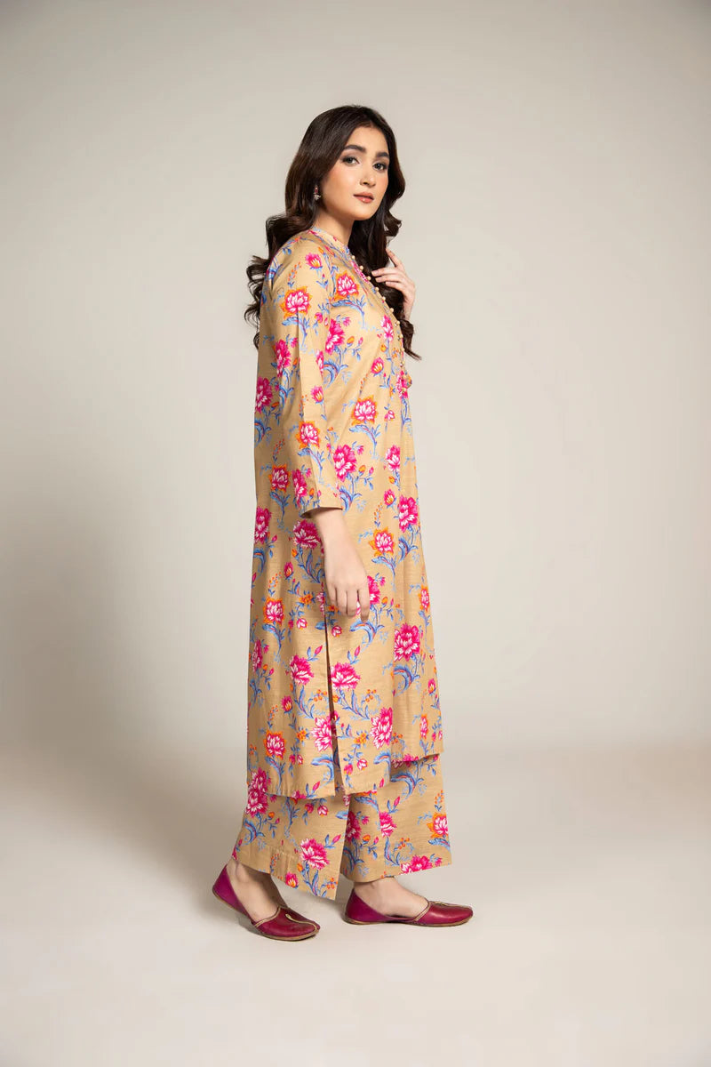 PRET PRINTED SLUB KHADDAR 2 PCS