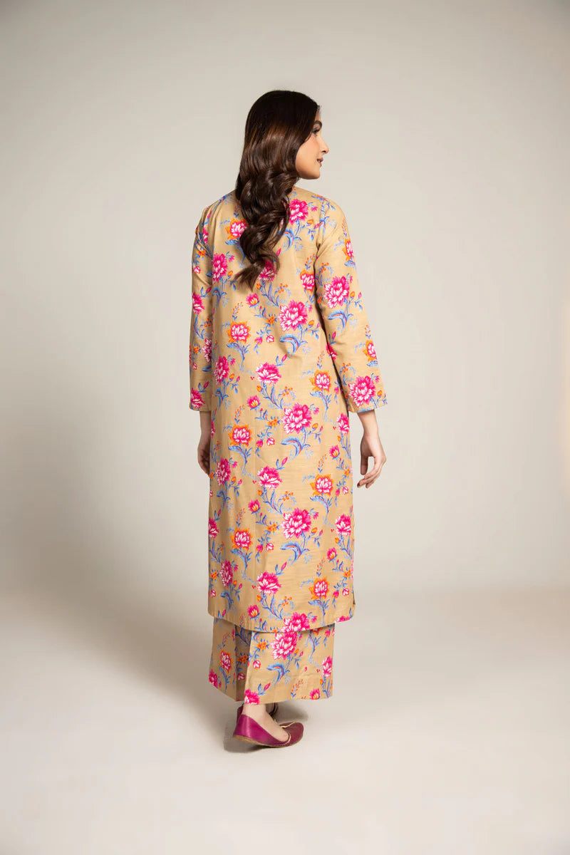 PRET PRINTED SLUB KHADDAR 2 PCS