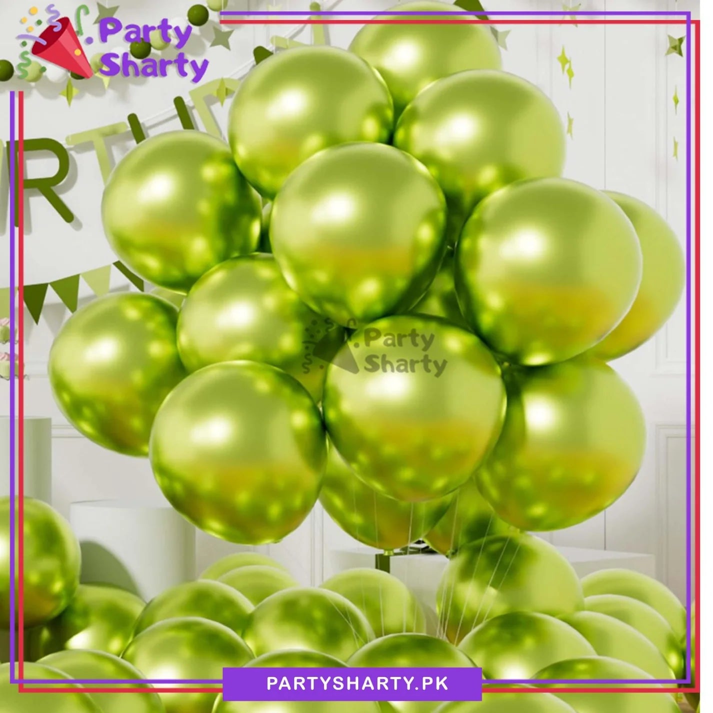 [color:light green] light green ballon front view