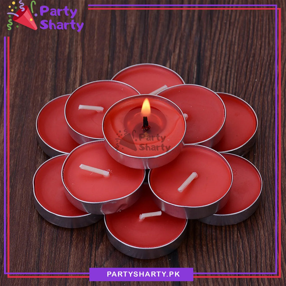 [color:Red] Red candle front view