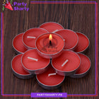 [color:Red] Red candle front view