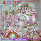 64pcs Baby Girl Theme Set for Welcome Baby Event Decoration & Celebration