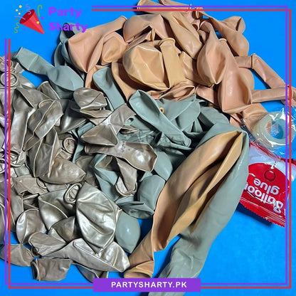 100pcs Apricot, Sand White & Champagne Gold Metallic Balloons Garland Kit for Party Decorations