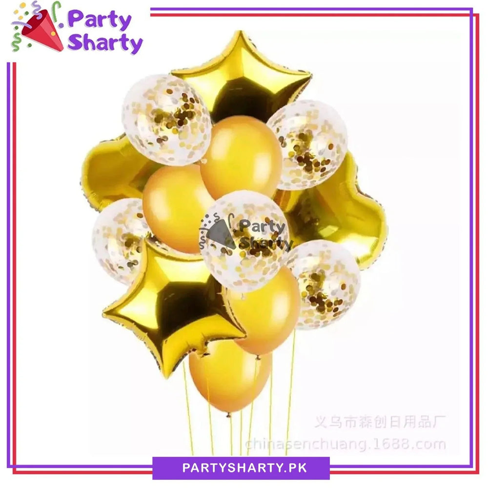 [color:golden] golden ballon front view