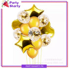 [color:golden] golden ballon front view