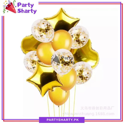 [color:golden] golden ballon front view