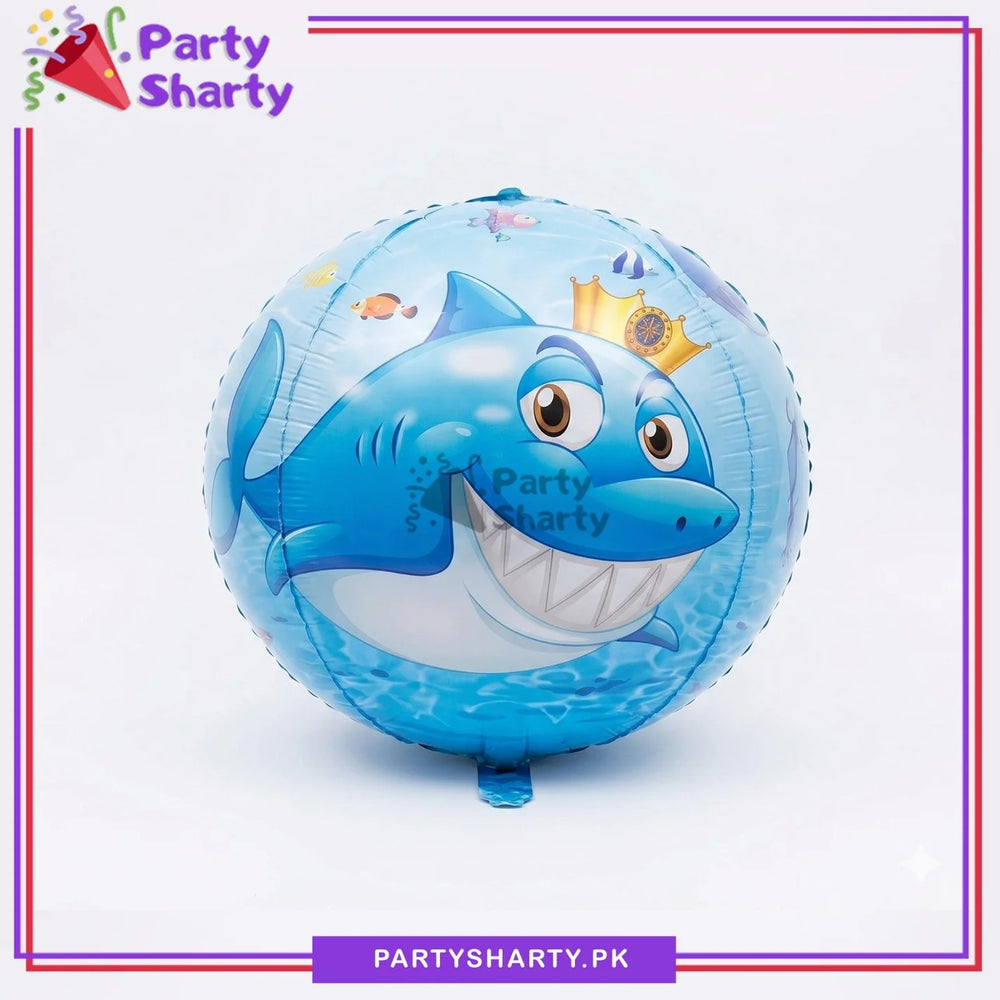 22inches 4D Shark Themed ORBZ Foil Balloon For Birthday Party Decorations