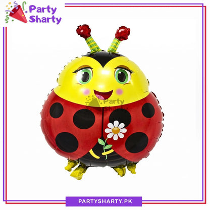 Smiling Ladybug Foil Balloon For Jungle Party Decorations