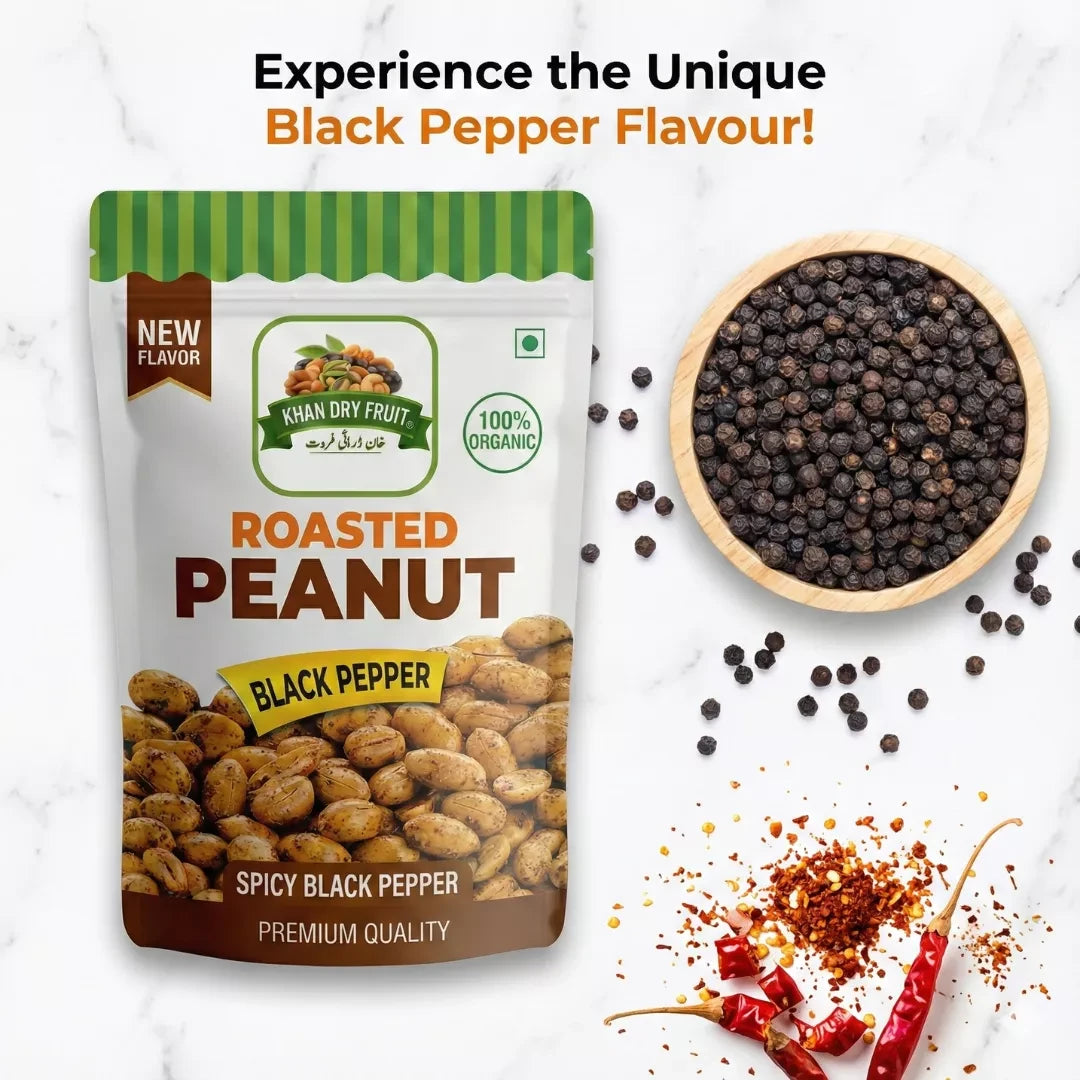 Spicy Roasted Peanuts, Black Pepper