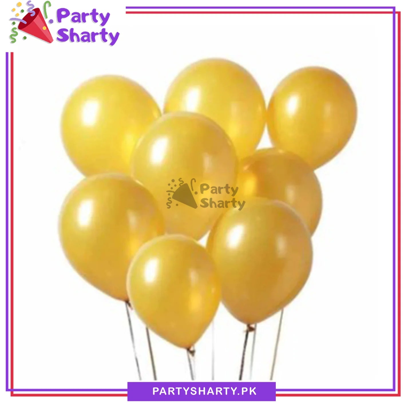 [color:Golden] Golden ballon front view