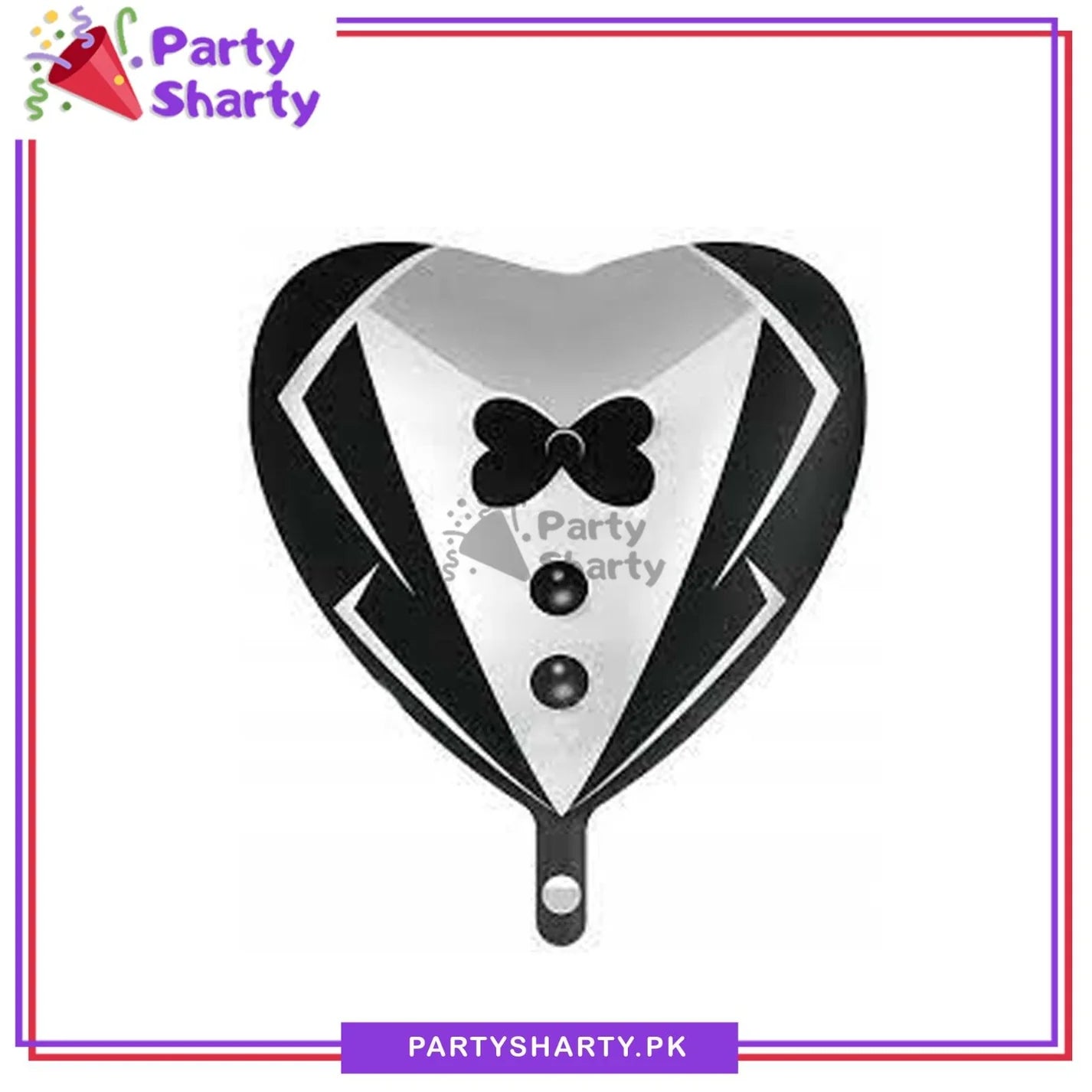 Wedding Groom Dress Heart Shaped Foil Balloon For Theme Party Decoration & Celebration