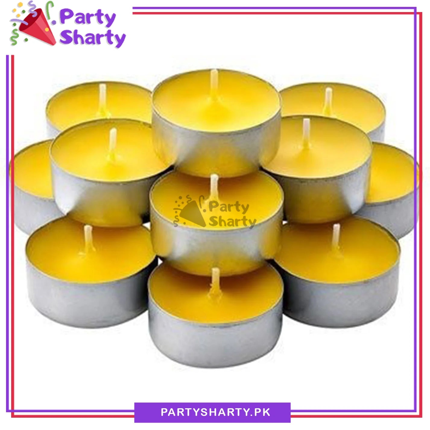 [color:Orange] Orange candle front view