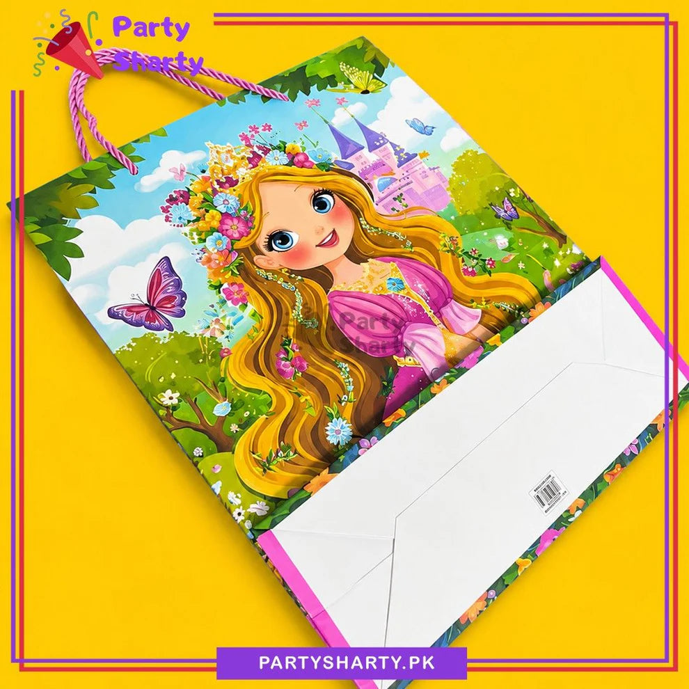 3D Little Princess with Floral Crown and Garden Printed Design Gift Bag