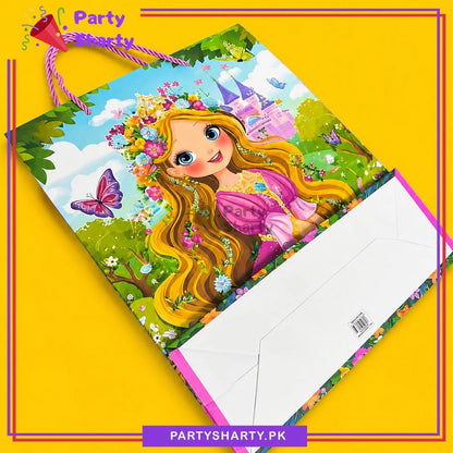 3D Little Princess with Floral Crown and Garden Printed Design Gift Bag