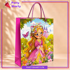 3D Little Princess with Floral Crown and Garden Printed Design Gift Bag