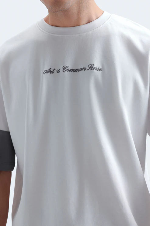 [color:White] White tshirt front view