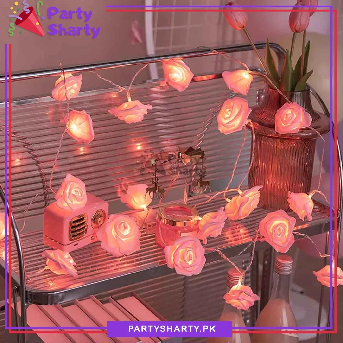 [color:pink] pink light front view