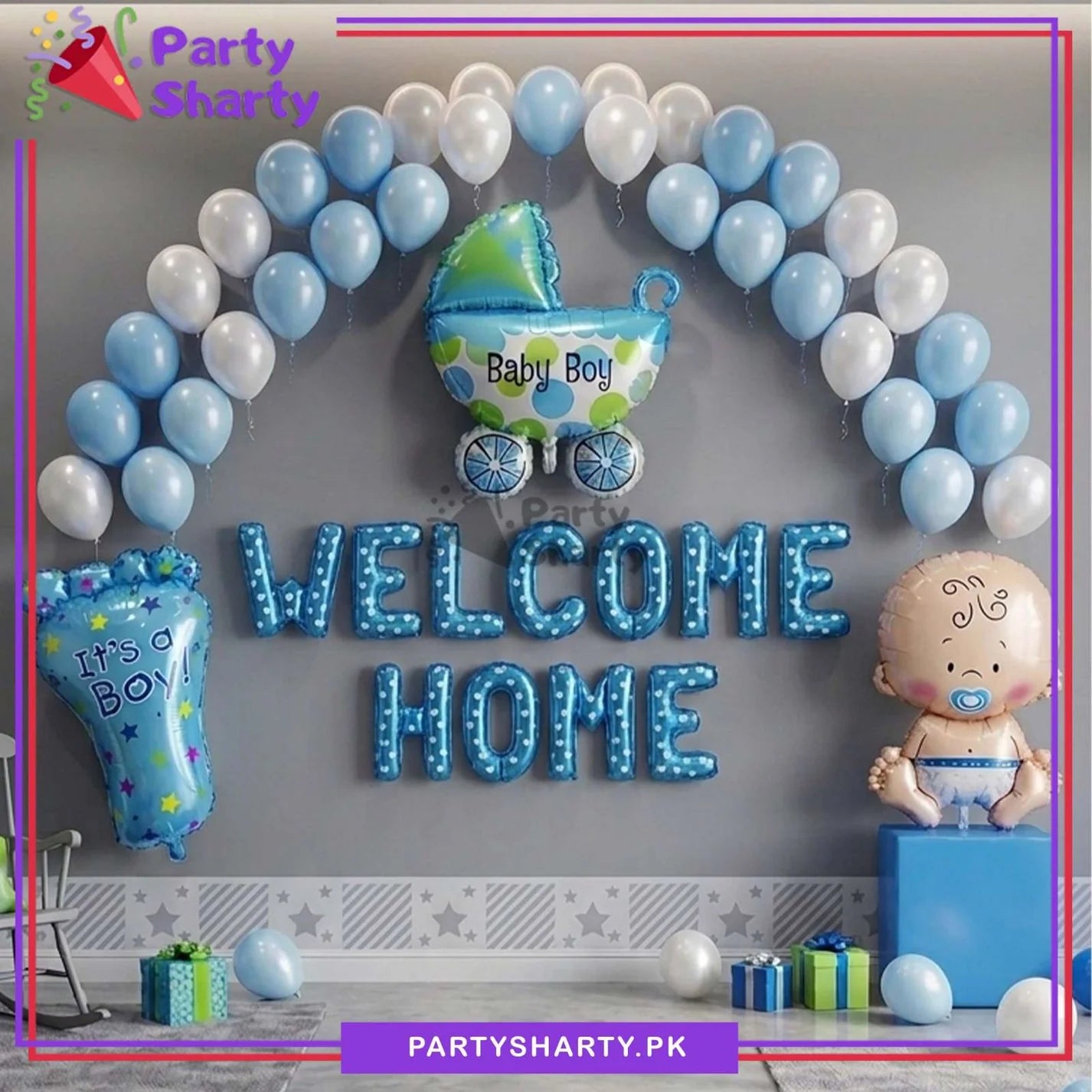 [color:Blue] Blue ballon front view